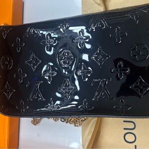 Louis Vuitton Black Patent Leather Clutch